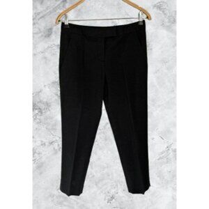Theory Black Cropped Dress Pants With Side & Back Pockets Size 4